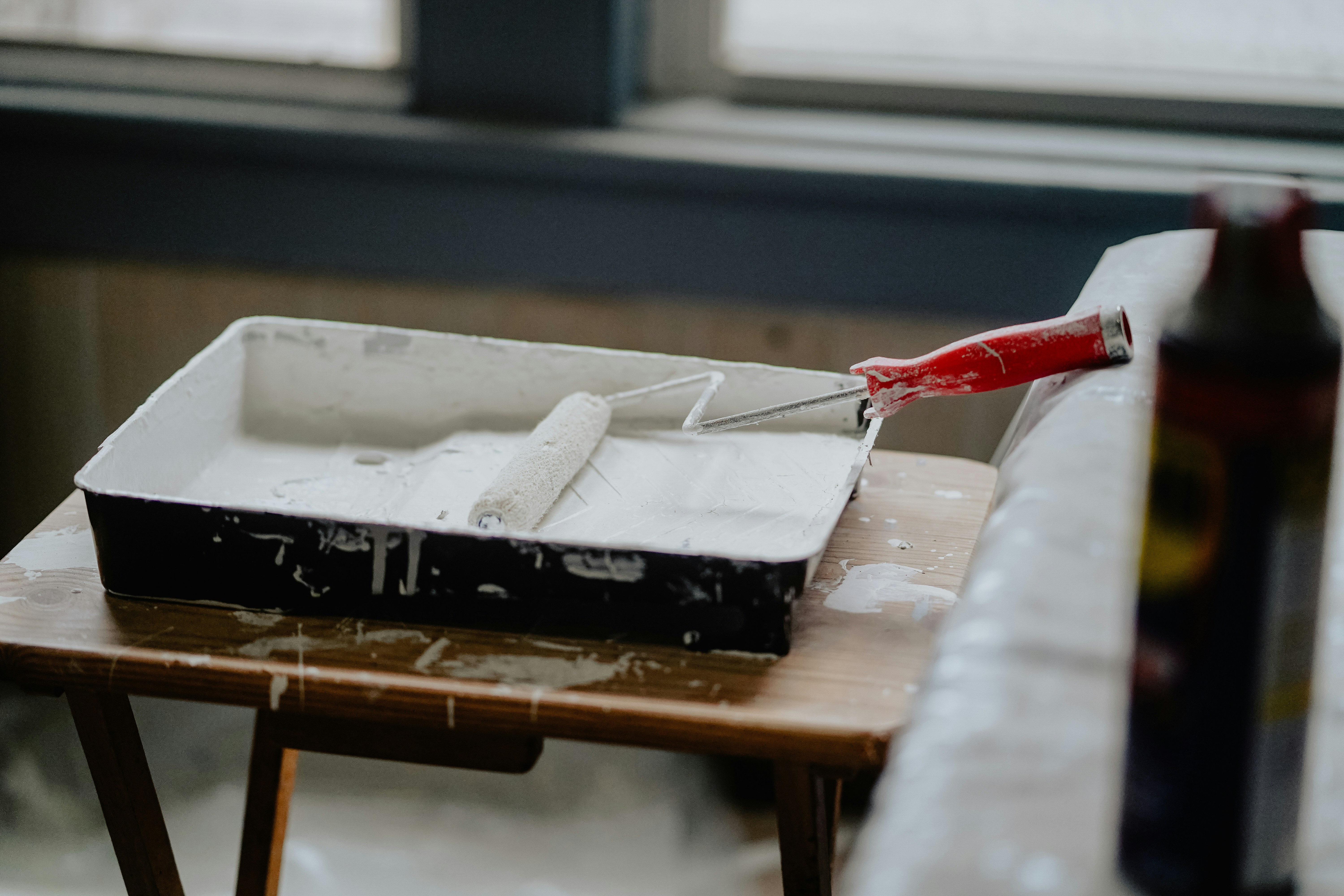 Painter on a residential exterior project